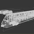 modern rail car jet rail car 3d model