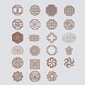 Traditional Carved Window Patterns With Various Shapes Geometric And Floral Designs
