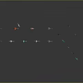 Colorful Fantasy Characters And Magical Creatures With Weapon Props On Dark Shiny Surface