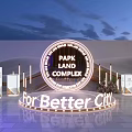 Park Land Complex Stage For Better City Evening Event With Lighting Sky 3d model