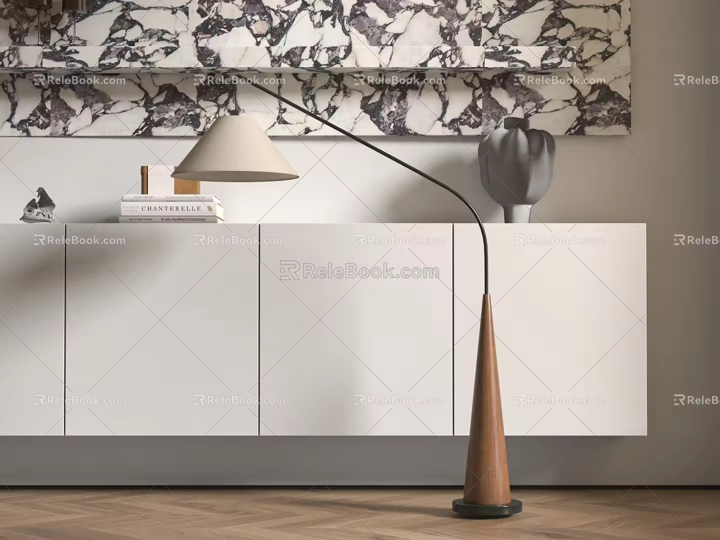 Quiet Floor Lamp Ancient Floor Lamp Fishing Lamp 3d model
