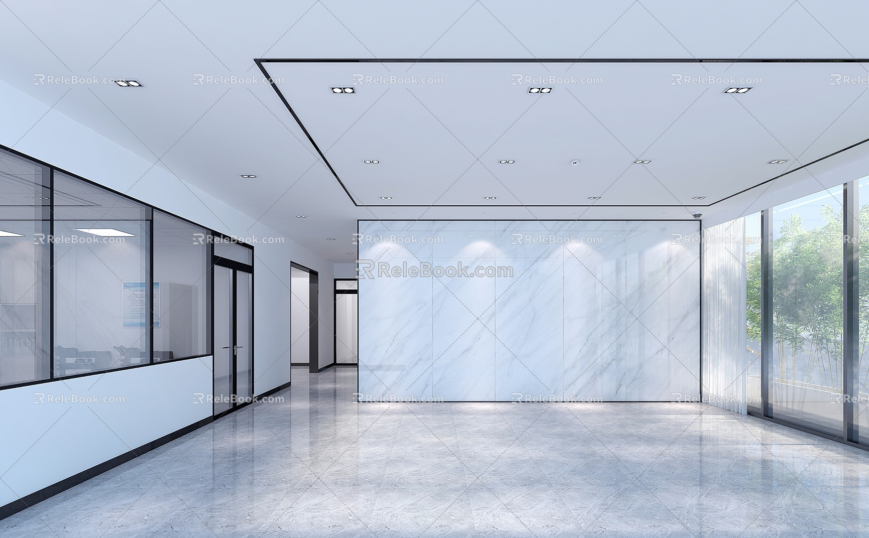 Minimalist Office Hall model