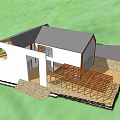 Modern Multi storey Hotel Building With Green Roof And Brown Exterior