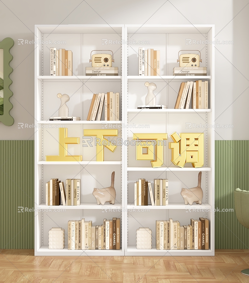 Home Library Steel Bookshelf Floor Storage Rack Children's Bookcase Picture Book Rack Living Room Simple Iron Storage Rack 3d model