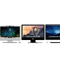 Different Laptop and Desktop Monitors Showing Game Landscape and OS Interface With Keyboard Mouse