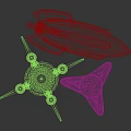 Detailed Colorful Spaceship Models With Different Designs And Various Colors For Space Toys