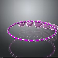 Pink And White Beaded Bracelet With Circular Decorative Elements