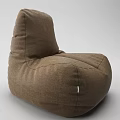 Brown Bean Bag Chair Comfortable Fabric Cozy Design For Living Room Relaxation