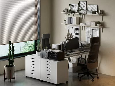 Nordic Office Desk Chair Office Chair 3d model