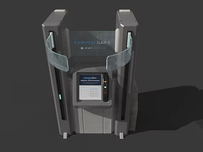 Century Safe Swing Door with Glass Panel and Digital Display for Secure Storage 3d model