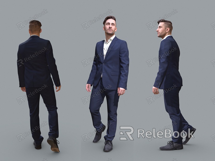 Modern Standing Business Male model