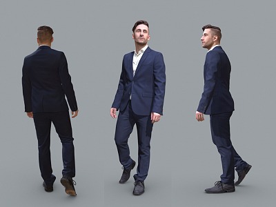 Modern Standing Business Male 3d model