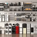 Diverse Household Appliances Showroom Display With Washing Machines Refrigerators And TVs