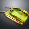 Green Leather Shoulder Bag with Adjustable Straps Open Buckle and Interior Lining