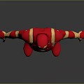 Iron Man Character in Red and Gold Armor Full Body Standing Pose
