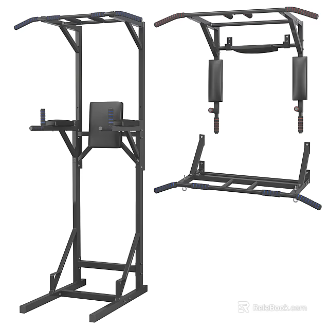 Heavy Duty Fitness Training Equipment with Pull Up Bar and Suspension System 3d model 
