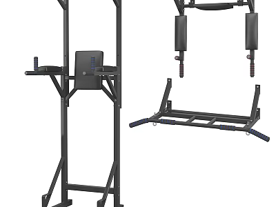 Heavy Duty Fitness Training Equipment with Pull Up Bar and Suspension System 3d model