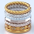 Ring Gold Ring Jewelry Bracelet Gold Jewelry Jewelry Ornaments Bracelet 3d model