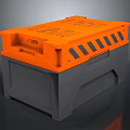 Orange Durable Toolbox for Hardware Tools Storage with Secure Lid and Ergonomic Handle