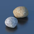 Two Different Sized Rockery Stones With Natural Texture Various Colors And Smooth Surface