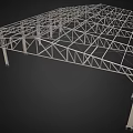 Modern Furniture Metal Frame Structure With Grid Design And Support Columns