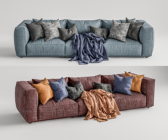 Modern Multiplayer Sofa Arflex Sofa 3d model