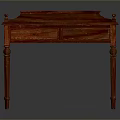 Traditional Solid Wood Console Table With Drawers And Carved Legs