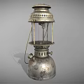 Vintage Metal Candle Lantern With Hollow Out Design And Handle Decoration