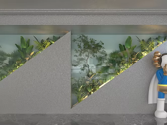 Modern background wall 3d model