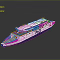 P&O Ferry With White Blue Hull And Modern Upper Deck Design Features