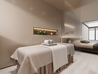 Modern SPA Club Massage Bed Massage Room 3d model