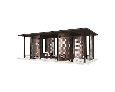 New Chinese Style Pavilion Landscape Pavilion 3d model