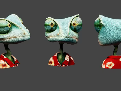 Rango Movie Character Lizard Reptile Lizard Character 3d model