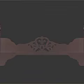 Red Carved Decorative Tray With Intricate Openwork Design And Four Legs