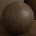 Light Toned Wooden Wall Paneling with Simple Decorative Sphere in Modern Interior