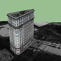 Classical Style Multi Story Office Building with Modern Window Design and Ground Floor Entrance