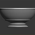 Intricate Sculpture Carving On Silver Bowl With Pedestal Base And Detailed Patterns