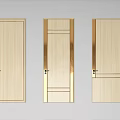 Modern Wooden Swing Doors With Various Panel Designs For Interior Use 3d model