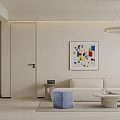 Modern Living Dining Room Interior With TV Piano Sofa And Coffee Table