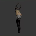 Modern Fashion Bodysuit With Decorative Geometric Pattern And Colorful Stitching Details