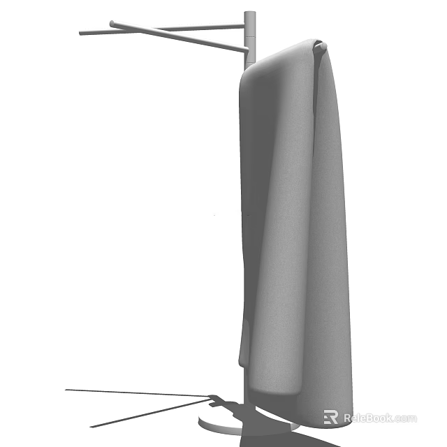 Soft And Absorbent Cotton Towel Hanging In Bathroom For Daily Use 3d model 