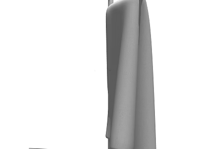 Soft And Absorbent Cotton Towel Hanging In Bathroom For Daily Use 3d model