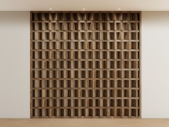 Quiet partition wooden partition background wall modeling wall 3d model