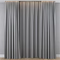 Simple Modern Double Layer Beige Curtains With White Sheer For Window Decoration
