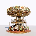 Modern carousel clock in to take pictures 3d model
