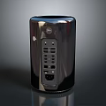 Modern Black Cylindrical Multi Functional Power Strip With USB Ports And AC Outlets