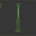 Classical Stone Column With Intricate Carvings And Decorative Base For Architectural Use 3d model