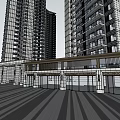 Modern High Rise Residential Building Exterior With Glass Entrance And Metal Facade Design