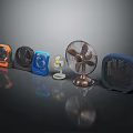 Various Air Cooler Fans Showcasing Different Colors and Modern Design Styles Together