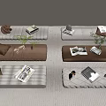 Cozy Living Essentials With Padded Mats Decorative Pillows Books And Small Green Plants